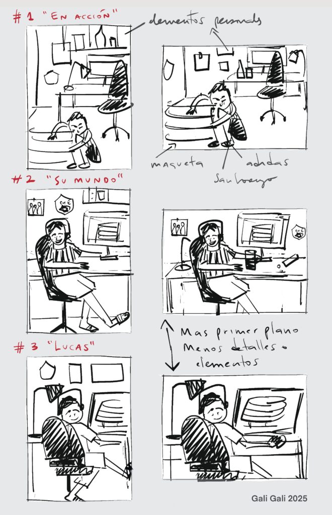 Sketches of the different proposals and formats of the illustration that were offered to the client.
Sketches of the different proposals and formats of the illustration that were offered to the client.